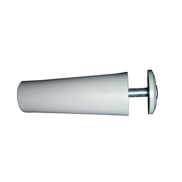 Anschlagpuffer mit Platte und Schraube, 60 mm, weiß