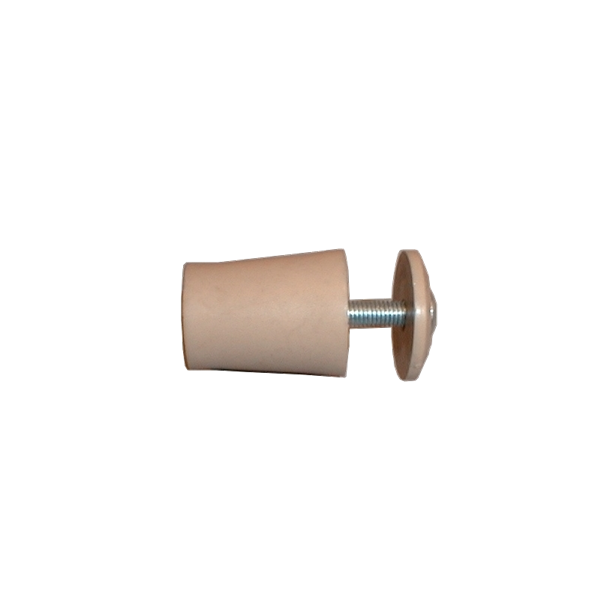 Anschlagpuffer mit Platte und Schraube, 28 mm, beige